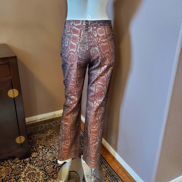 VERA CRISTINA gold glitter python print jeans 6 - Picture 2 of 5